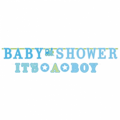 Girliandos "Baby Shower/It's a boy", žydros (2 vnt.)